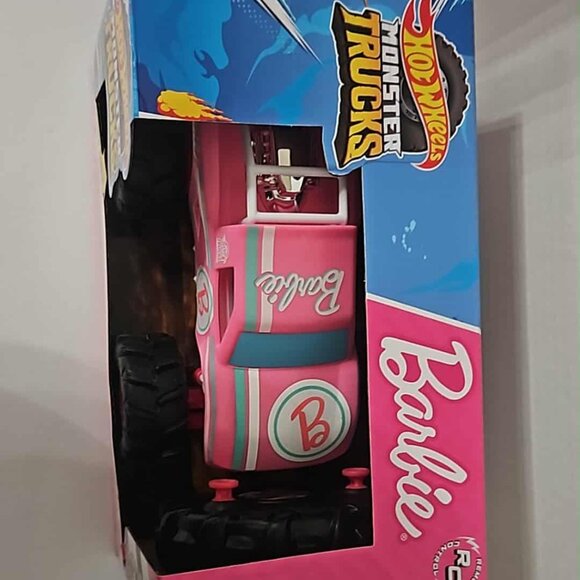Hot Wheels Barbie Monster Truck RC Battery Powered with Remote Control - Pink - Picture 2 of 3